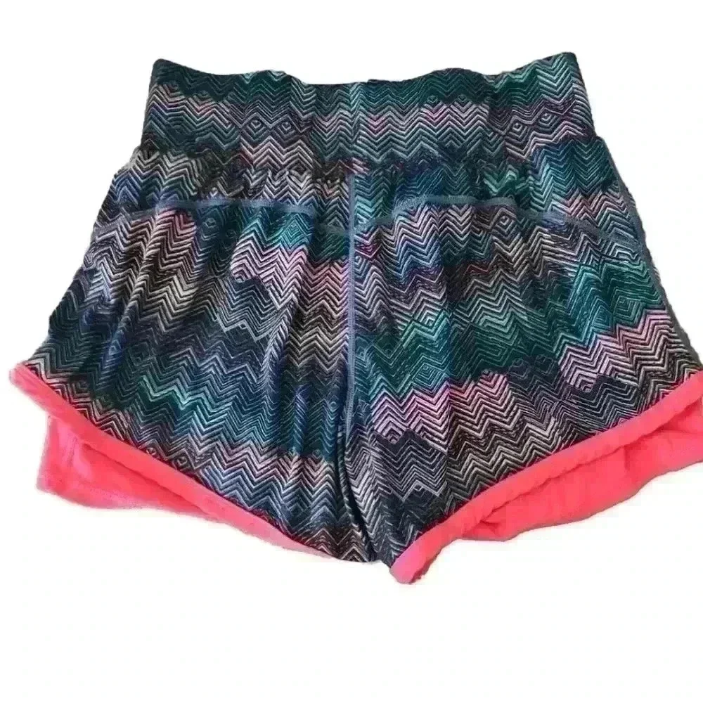 Fabletics Womens Olesia Colorful Geometric Print Running Athletic Short S